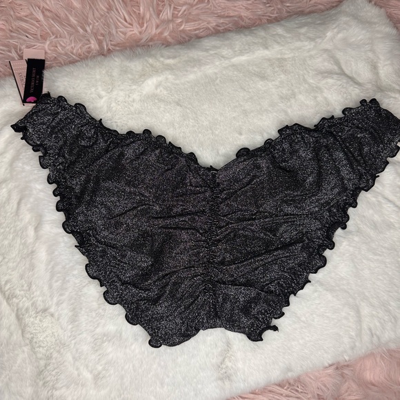 Victoria's Secret Other - Victorias Secret Black Ruffled Women's Bikini Bottoms